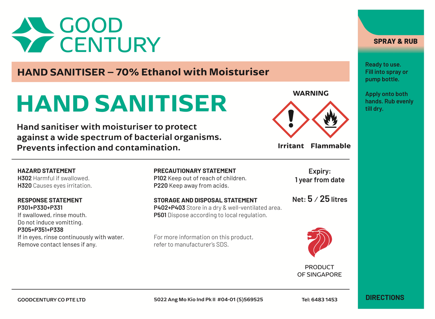 Hand Sanitiser / Restate